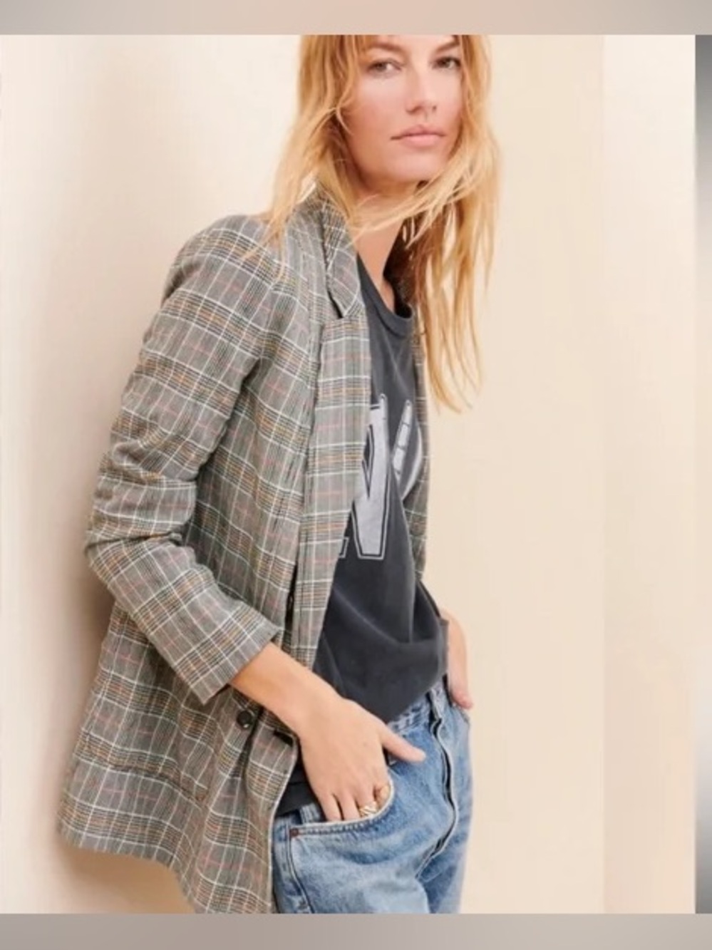 Maeve Anthropologie tweed blazer